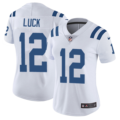 Indianapolis Colts #12 Limited Andrew Luck White Nike NFL Road Women JerseyVapor Untouchable jerseys->youth nfl jersey->Youth Jersey